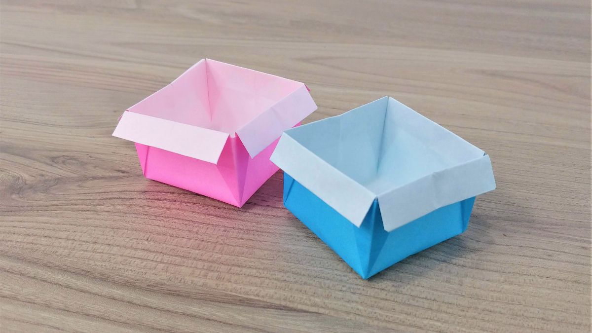 折り紙 箱 正方形