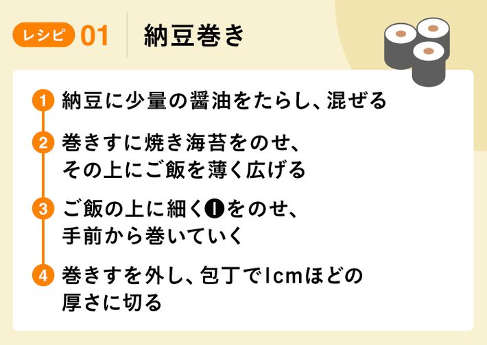 納豆巻きの作り方