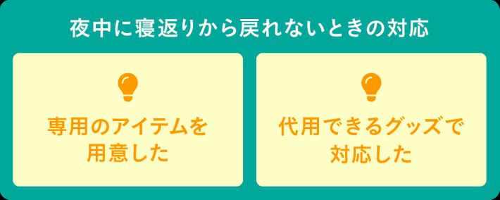 夜中に寝返りから戻れないときの対応