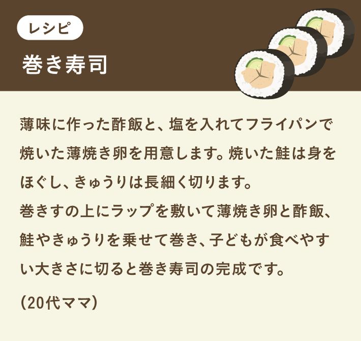 巻き寿司のレシピ